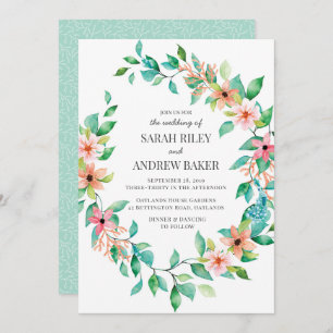 Tropical Island Luau Wedding invitation