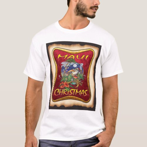 Tropical Island Maui Christmas White T T_Shirt