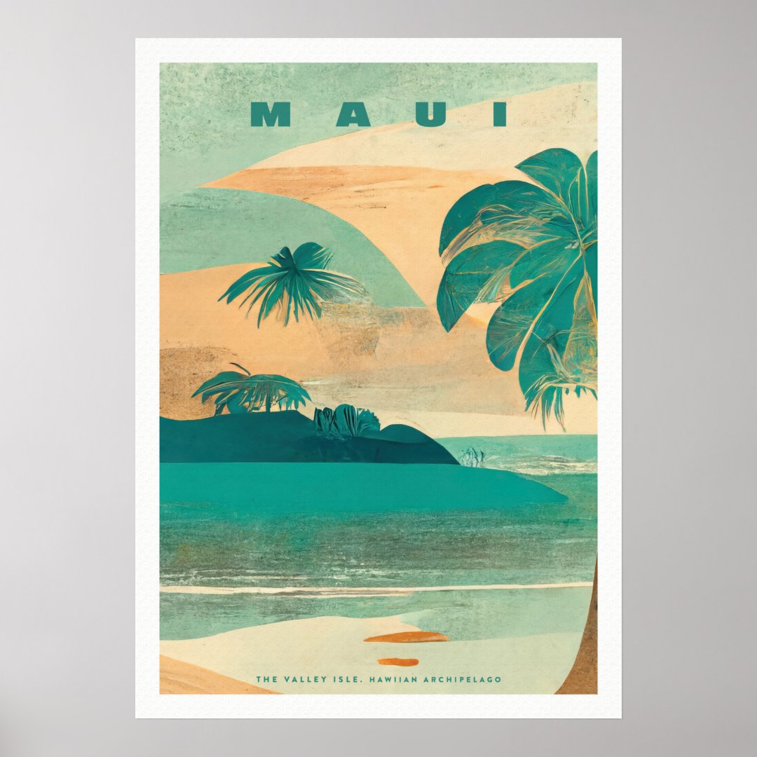 Tropical Island maui Poster | Zazzle