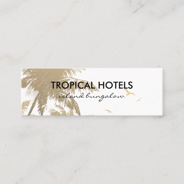 Tropical Island Mini Business Card (Front)