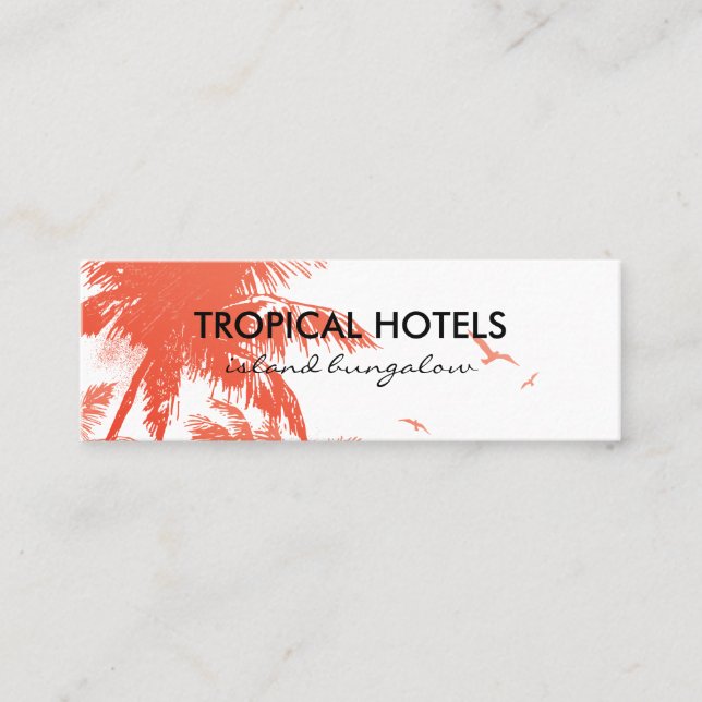 Tropical Island Mini Business Card (Front)
