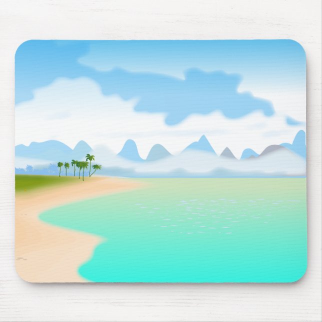 Tropical Island Mouse Pad (Front)