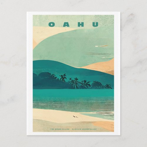 Tropical Island Oahu Postcard