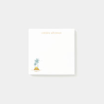 Tropical Island Ocean and Palm Trees Personalized  Post-it Notes
