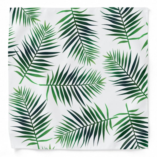 Tropical Island Palm Leaves Bandana (Front)