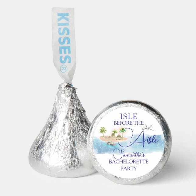 Tropical Island Palm Tree Destination Bachelorette Hershey®'s Kisses® (Front)