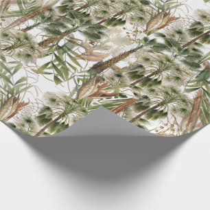 Tropical Island Palm Tree Fronds Wrapping Paper