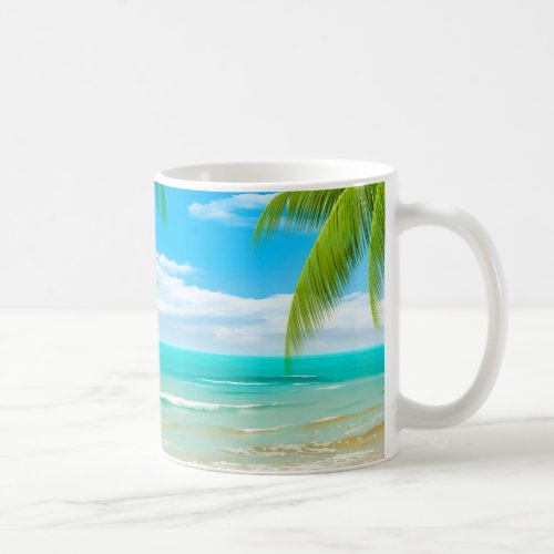 Tropical Island Paradise Beach Coffee Mug
