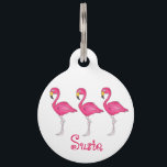 Tropical Island Paradise Hot Pink Flamingo Bird Pet ID Tag<br><div class="desc">Features an original marker illustration of a tropical pink flamingo!

This illustration is also available on other products. Don't see what you're looking for? Need help with customization? Contact Rebecca to have something designed just for you.</div>