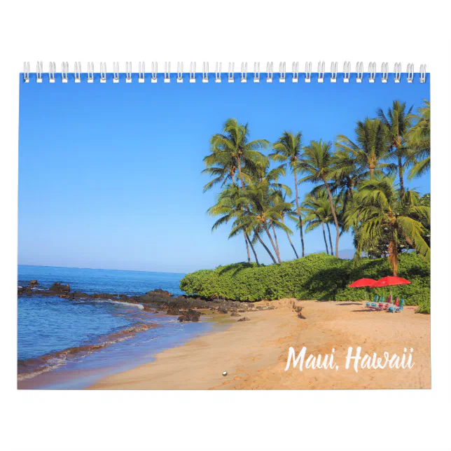 Tropical Island Paradise Maui Hawaii Calendar | Zazzle