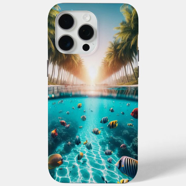 Tropical Island Paradise Phone Cover (Back)