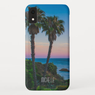 Tropical Island Paradise Sunset Personalized Name iPhone XR Case