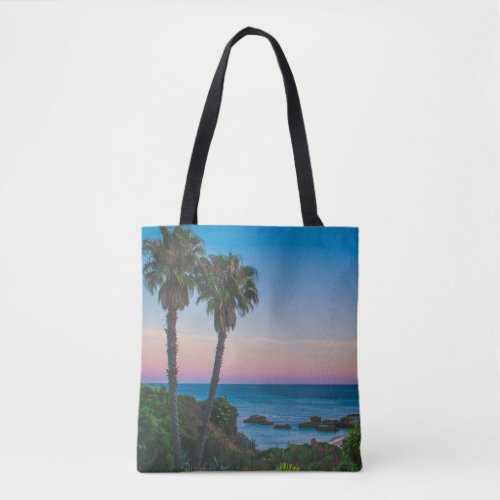 Tropical Island Paradise Sunset Tote Bag