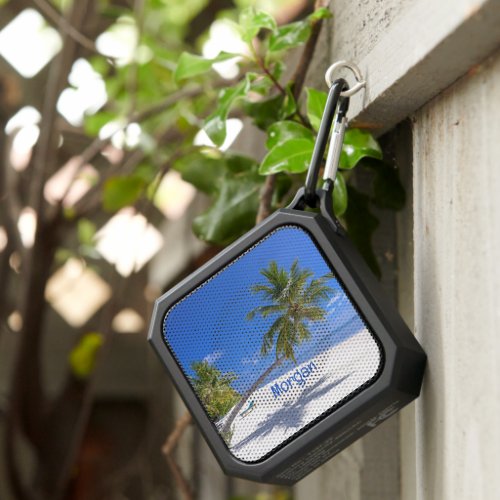 Tropical Island Paradise Vacation  Custom Name Bluetooth Speaker