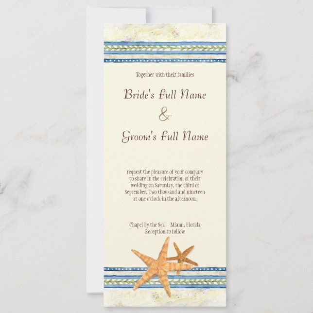 Tropical Island Paradise  - Wedding Invitation (Front)