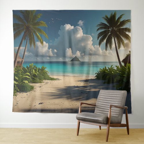Tropical Island Photo Backdrop Wall Art