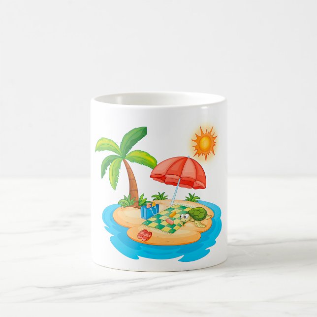 Tropical Island Picnic Coffee Mug (Creator Uploaded)
