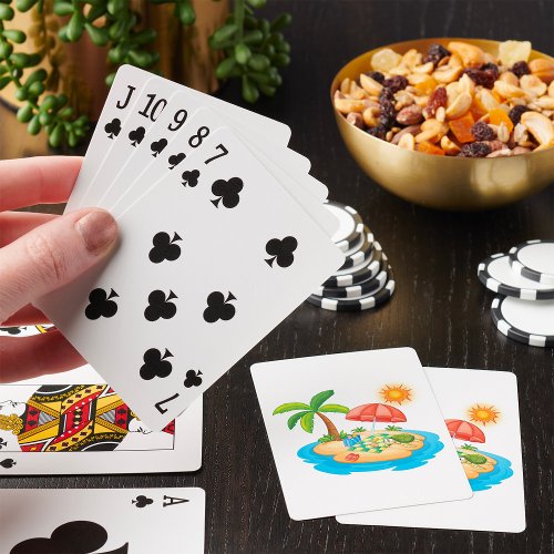 Tropical Island Picnic Playing Cards