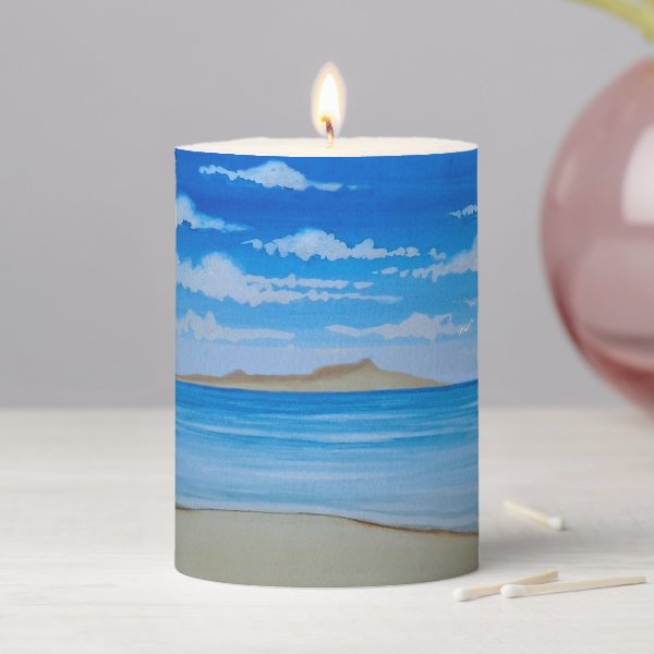 Tropical Island Pillar Candle