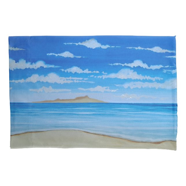 Tropical Island Pillow Case (Front-Left)
