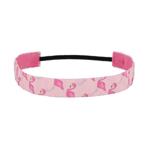 Tropical Island Pink Flamingo Bird Print Headband