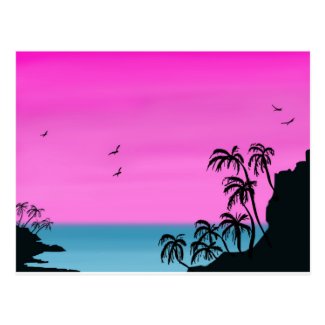 Tropical Island Postcard