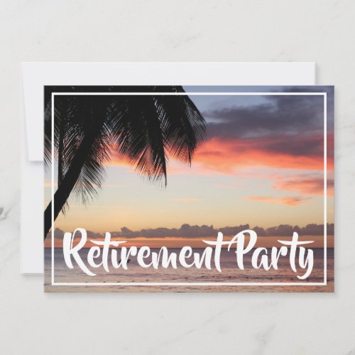 Tropical Island Retirement Party Invitation