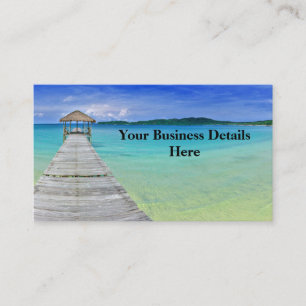 Tropical Island Sea Dock Business Card
