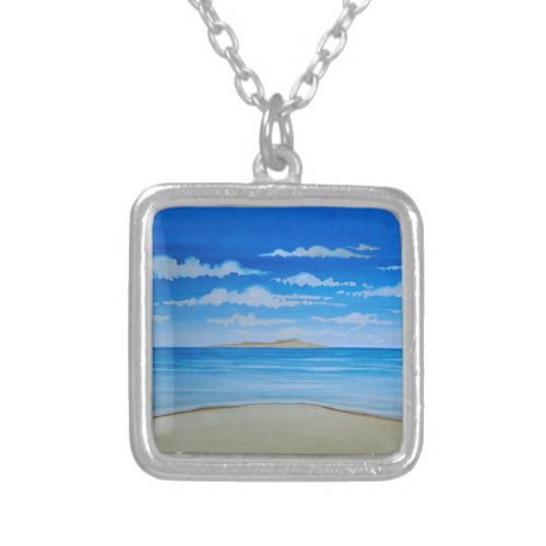 Tropical Island Silver Plated Necklace-Square