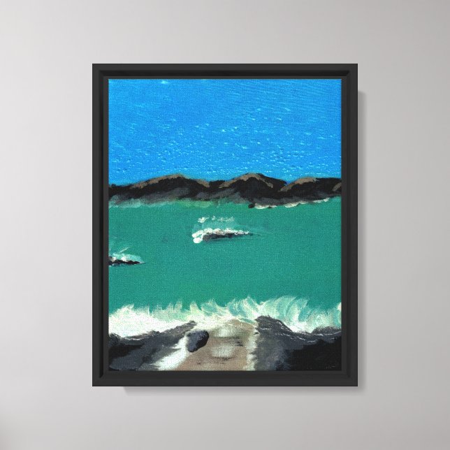 Tropical Island Stretched Canvas Print (Front)