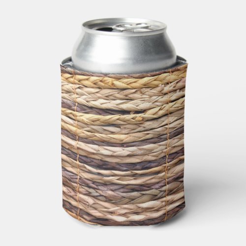 tropical island style beach rustic woven wicker can cooler