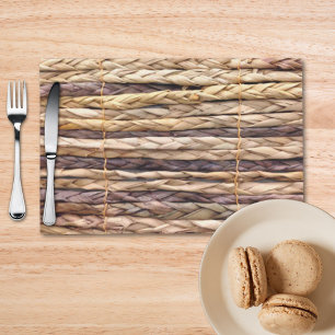 tropical island style beach rustic woven wicker placemat