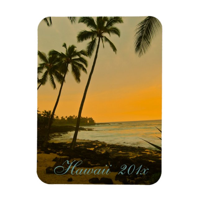 Tropical Island Sunset Magnet (Vertical)