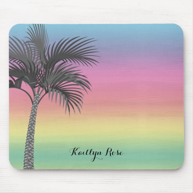 Tropical Island Sunset | Personalized Mouse Pad (Front)
