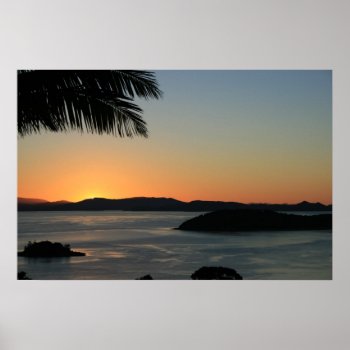 Tropical Island Sunset Poster by ImageAustralia at Zazzle