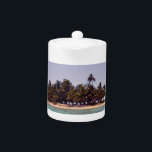 Tropical Island Teapot<br><div class="desc">Beautiful Tropical Paradise Summer Caribbean Island design. Perfect for home, office, decoration or present.</div>
