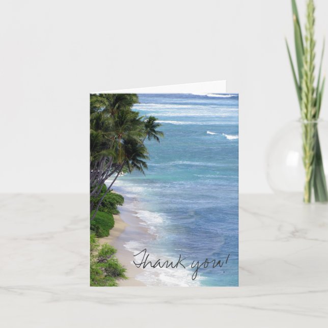 Tropical Island Thank You Card (Front)