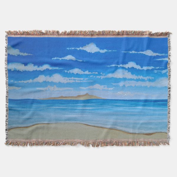 Tropical Island Throw Blanket