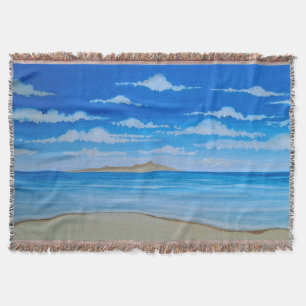 Tropical Island  Throw Blanket