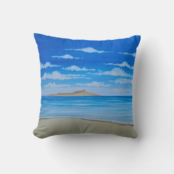 Tropical Island Throw Pillow