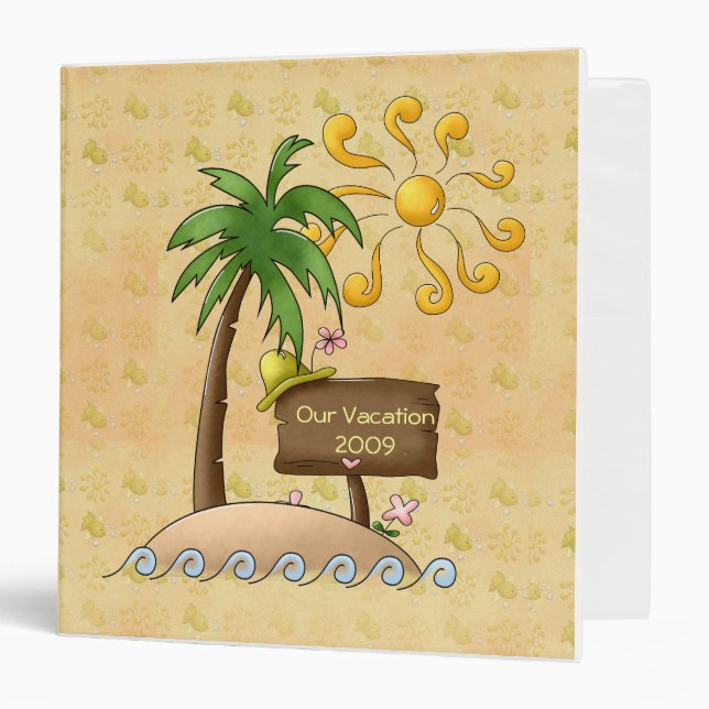 Tropical Island Vacation Binder (Front/Inside)