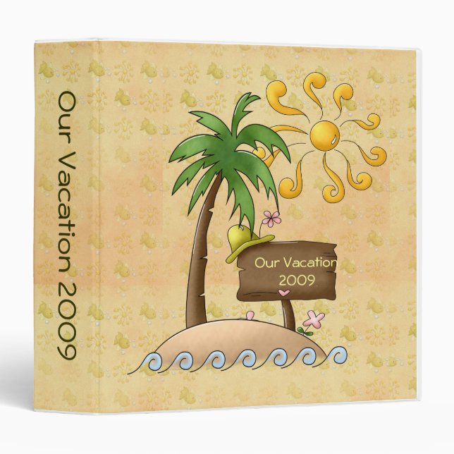Tropical Island Vacation Binder (Front/Spine)