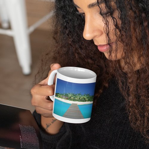 Tropical Island Vacation Scenic Coffee Mug