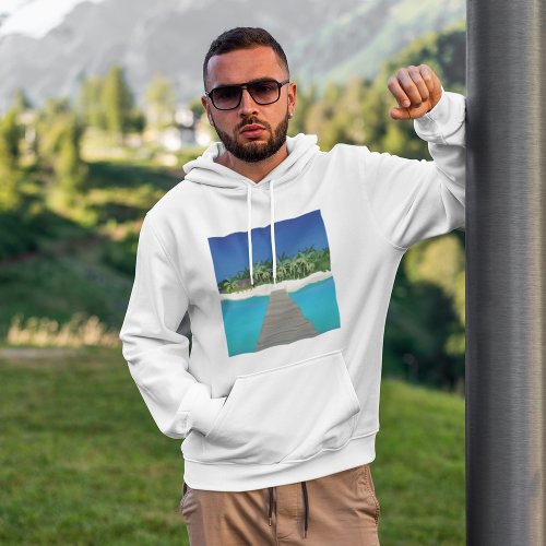 Tropical Island Vacation Scenic Landscape Hoodie