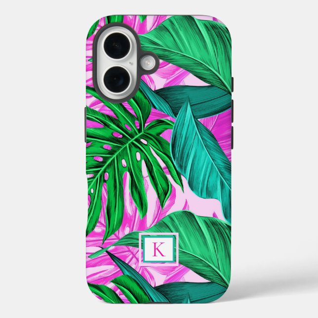 Tropical Island Vibes Monogram Phone Case (Back)