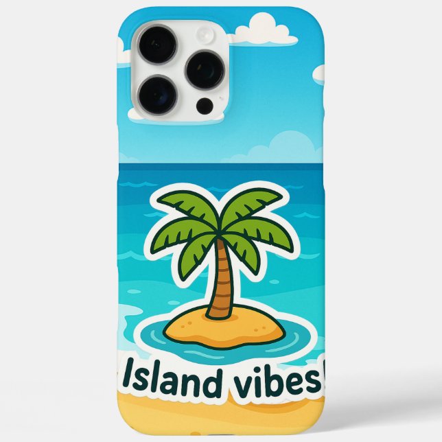 Tropical Island Vibes Palm Tree Sticker Case-Mate iPhone Case (Back)