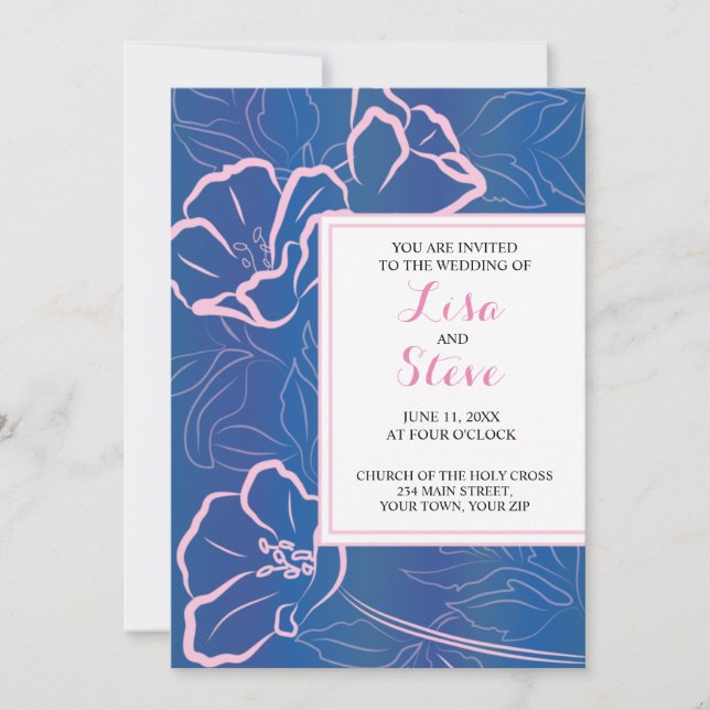 Tropical Island Wedding Invitation (Front)