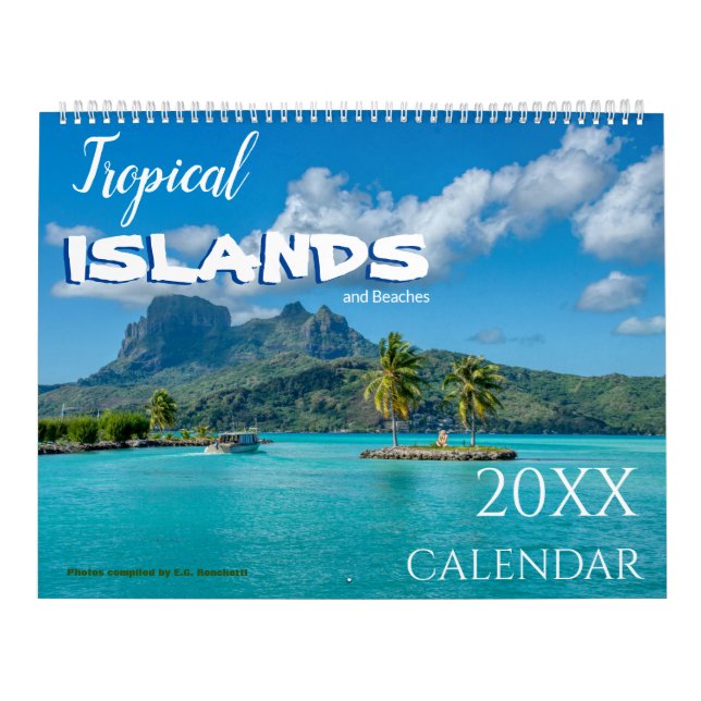 Tropical Islands and Beaches 2026 Wall Calendar  (Cover)