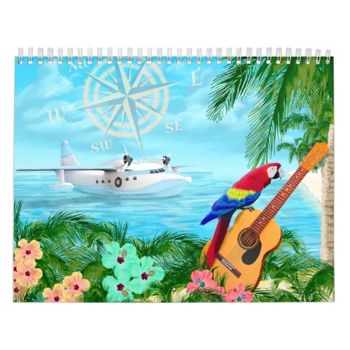 Tropical Islands Beach Calendar