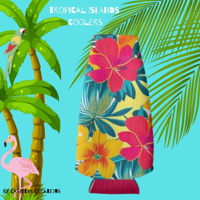 Tropical Islands Colorful Flowers Cooler (Creator Uploaded)